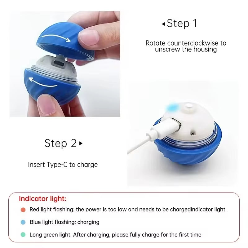 Interactive Rechargeable Dog Toy Ball - Bouncing & Rolling Chew Toy for Endless Fun!