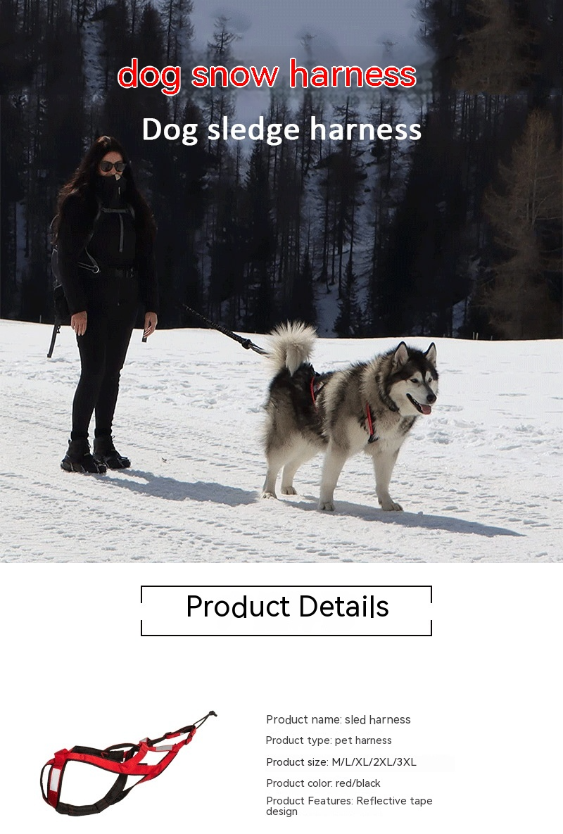 Dog Sled & Pulling Harness – Heavy-Duty & Adjustable