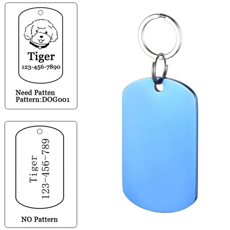 Custom Engraved Dog ID Tag - Personalized Name Pendant for Collars, Harnesses & Leashes