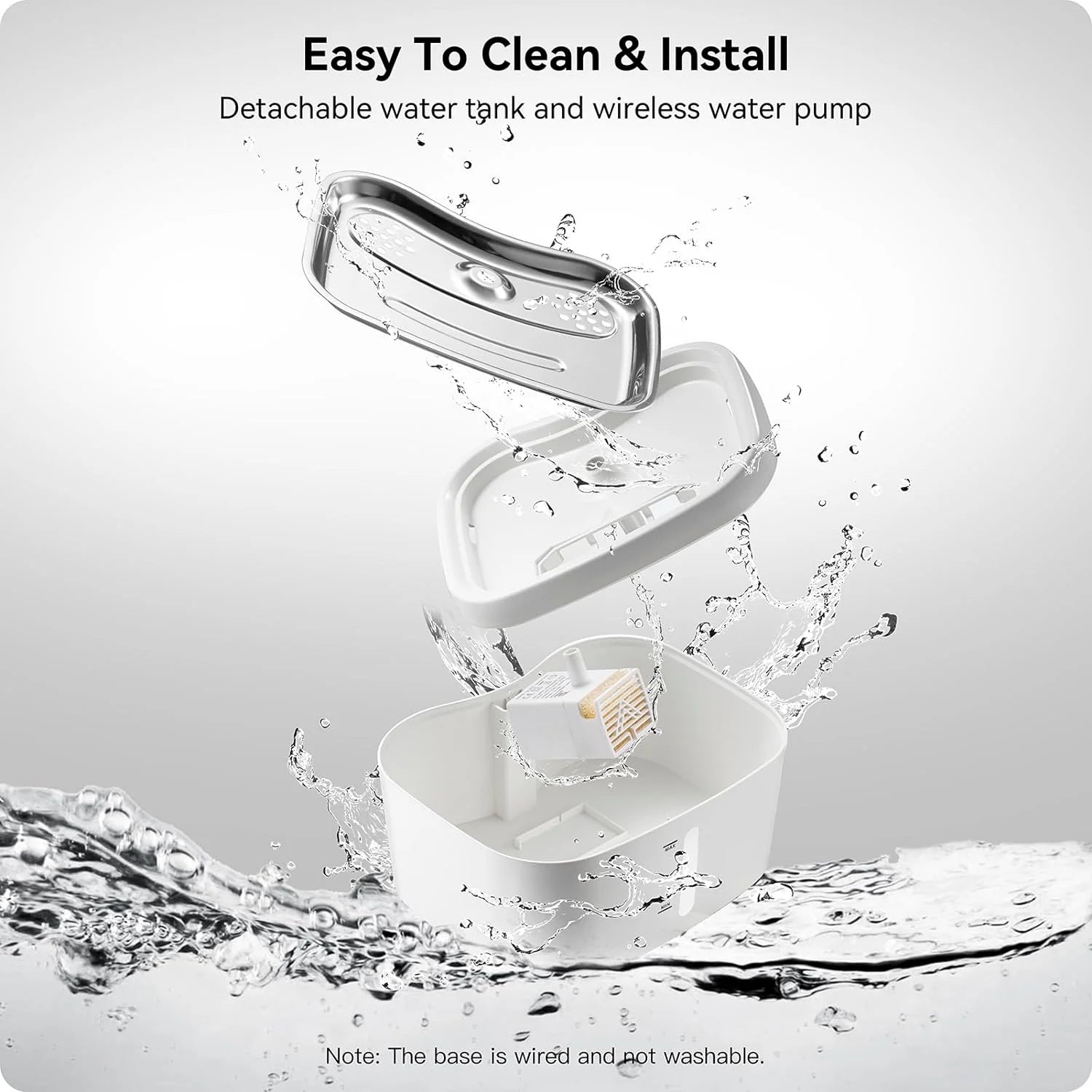 HEYBO Smart Pump Pet Water Fountain - Keep Your Pets Hydrated with Fresh, Flowing Water!