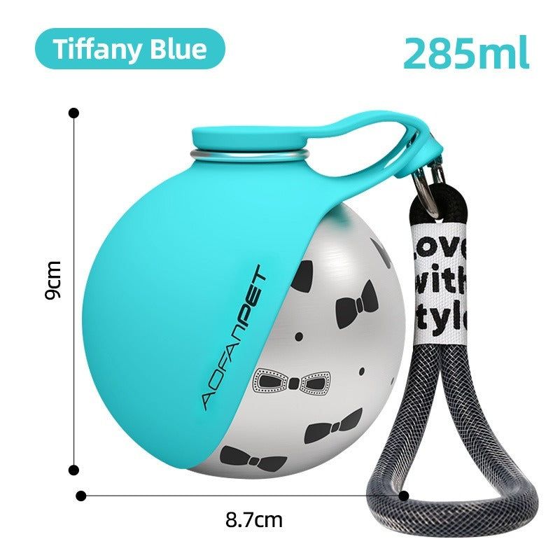 Portable Dog Water Bottle with Stainless Steel Bowl