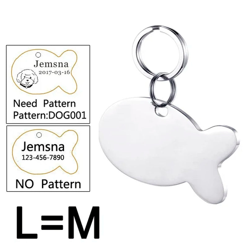 Custom Engraved Dog ID Tag - Personalized Name Pendant for Collars, Harnesses & Leashes
