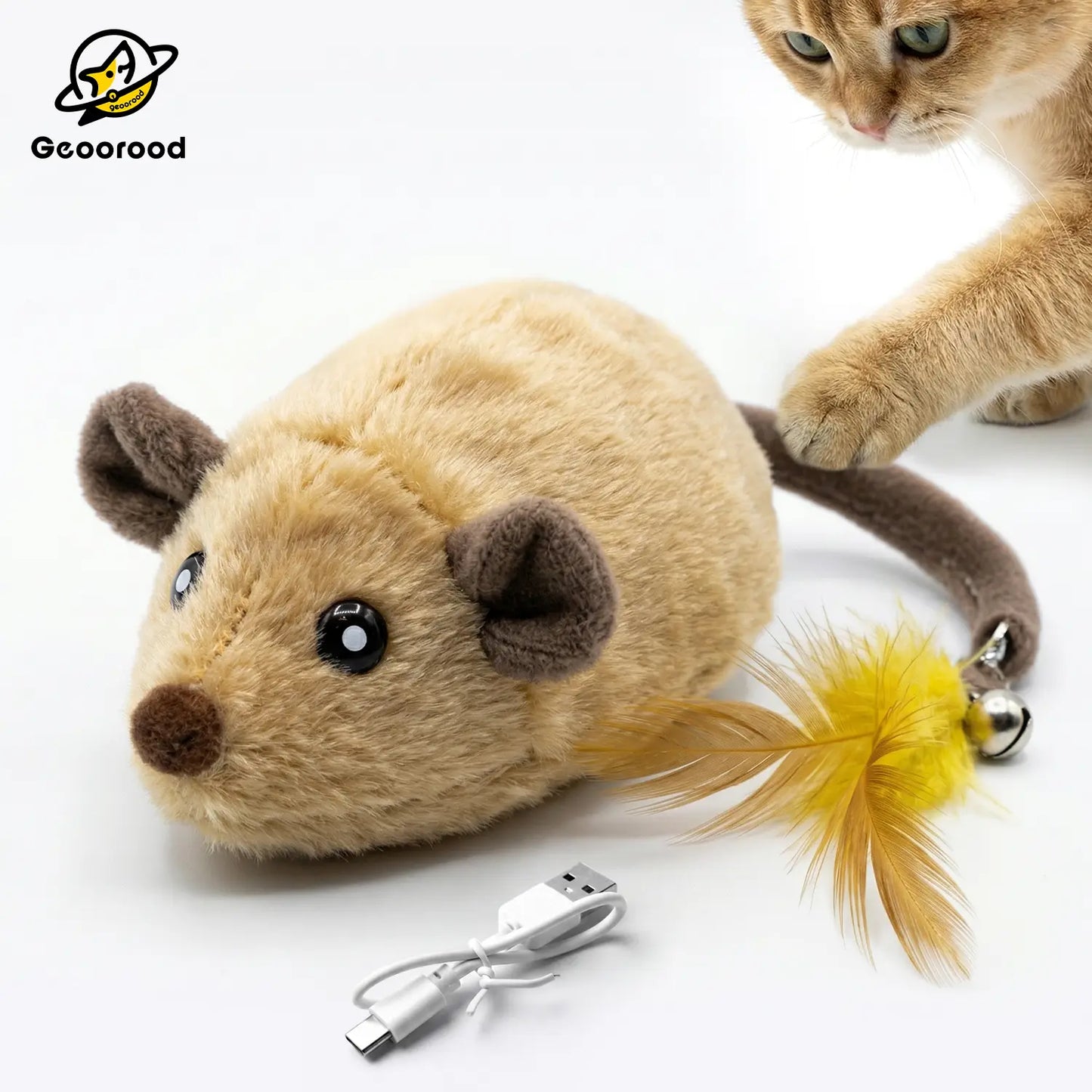 Interactive USB Rechargeable Electric Cat Toy – Engaging Random Movement Mouse for Active Indoor Fun