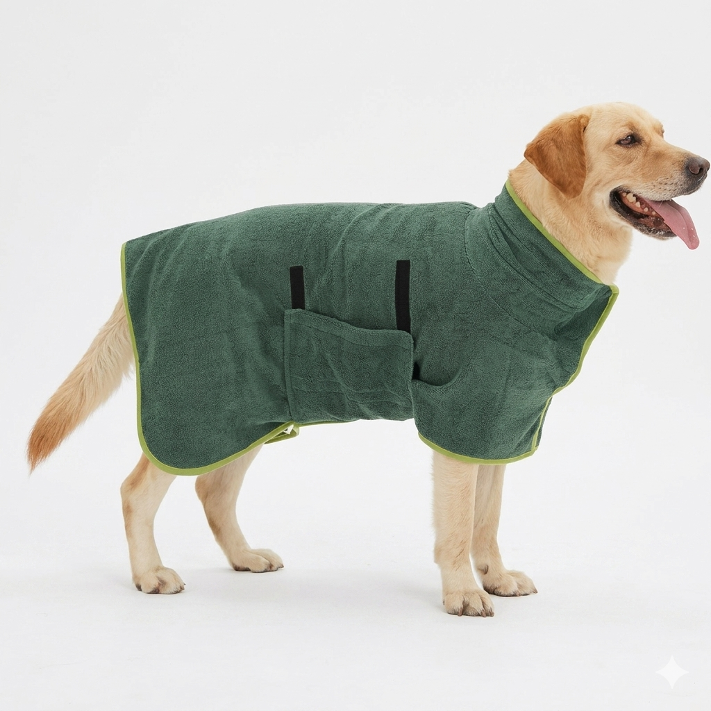 Pet Bathrobe & Fast-Drying Towel – Soft Microfiber