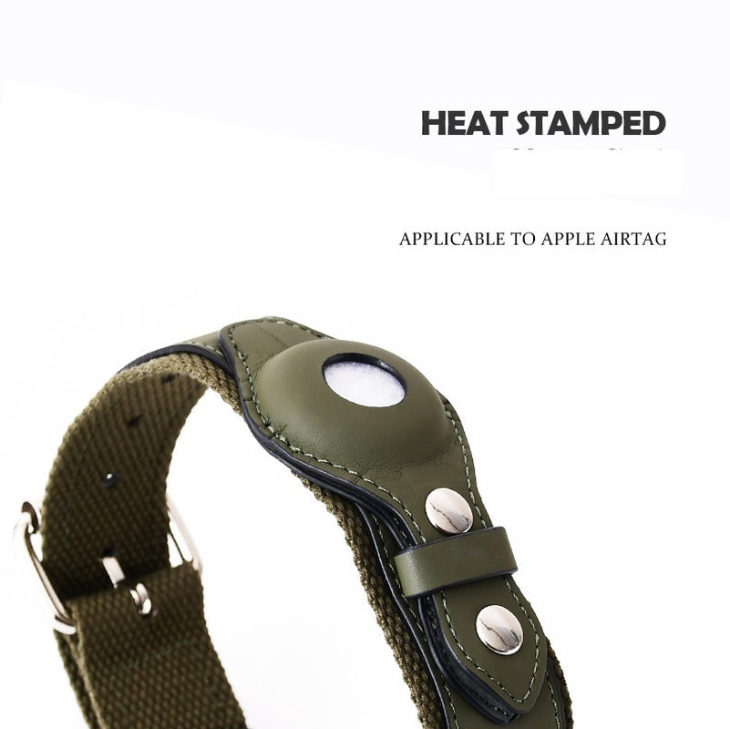 Premium Dog Collar & Leash Set for Medium to Large Dogs - Airtag Compatible (Locator Not Included)