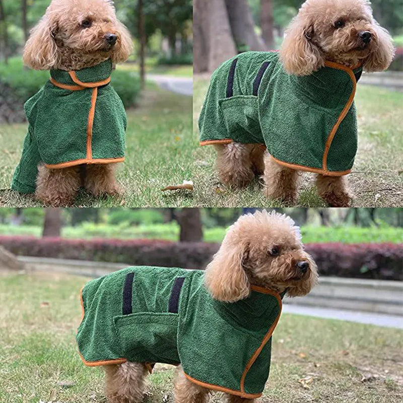 Pet Bathrobe & Fast-Drying Towel – Soft Microfiber