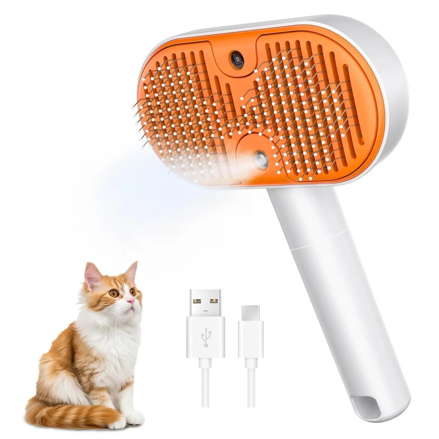 Furlyn Self-Cleaning Pet Hair Remover Brush with Spray Mist - The Ultimate Grooming Tool for Effortless Shedding & Undercoat Removal for Dogs & Cats