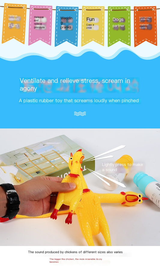 Screaming Chicken Squeaky Pet Toy – Funny & Durable