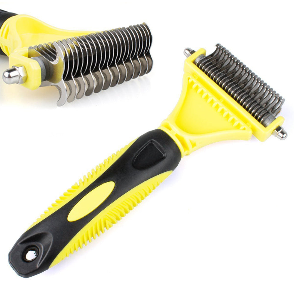 Double-Sided Dematting Brush – Stainless Steel Pet Comb