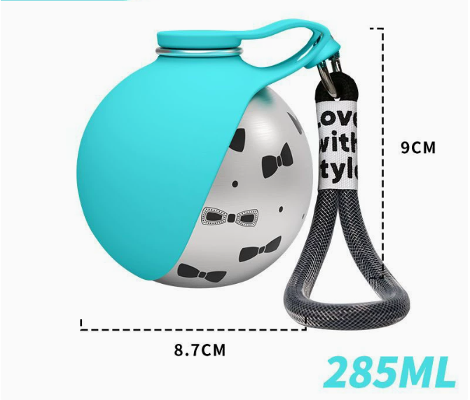 Portable Dog Water Bottle with Stainless Steel Bowl