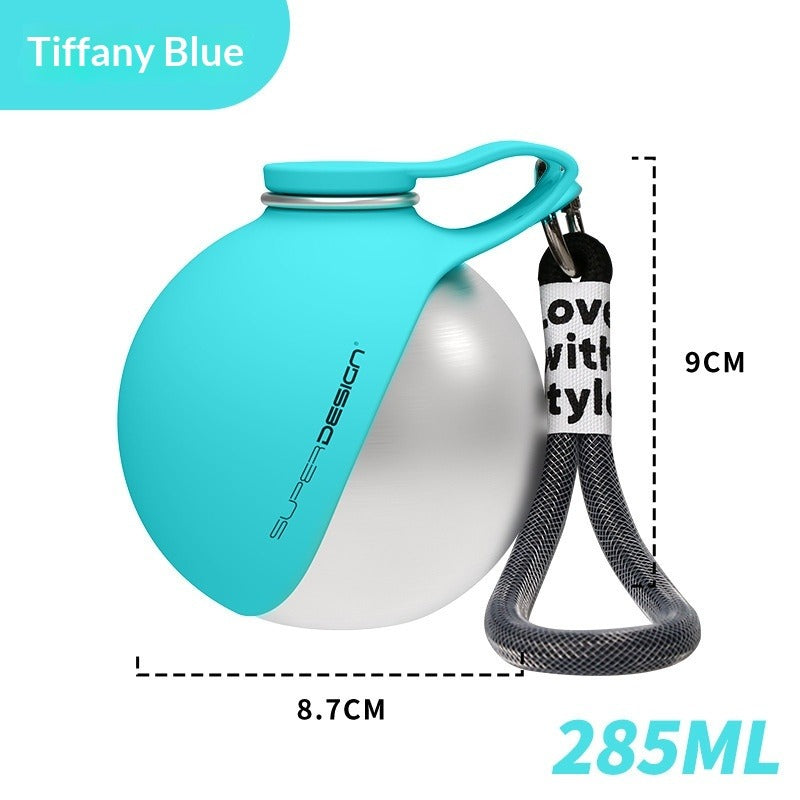Portable Dog Water Bottle with Stainless Steel Bowl