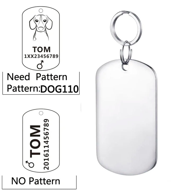 Custom Engraved Dog ID Tag - Personalized Name Pendant for Collars, Harnesses & Leashes
