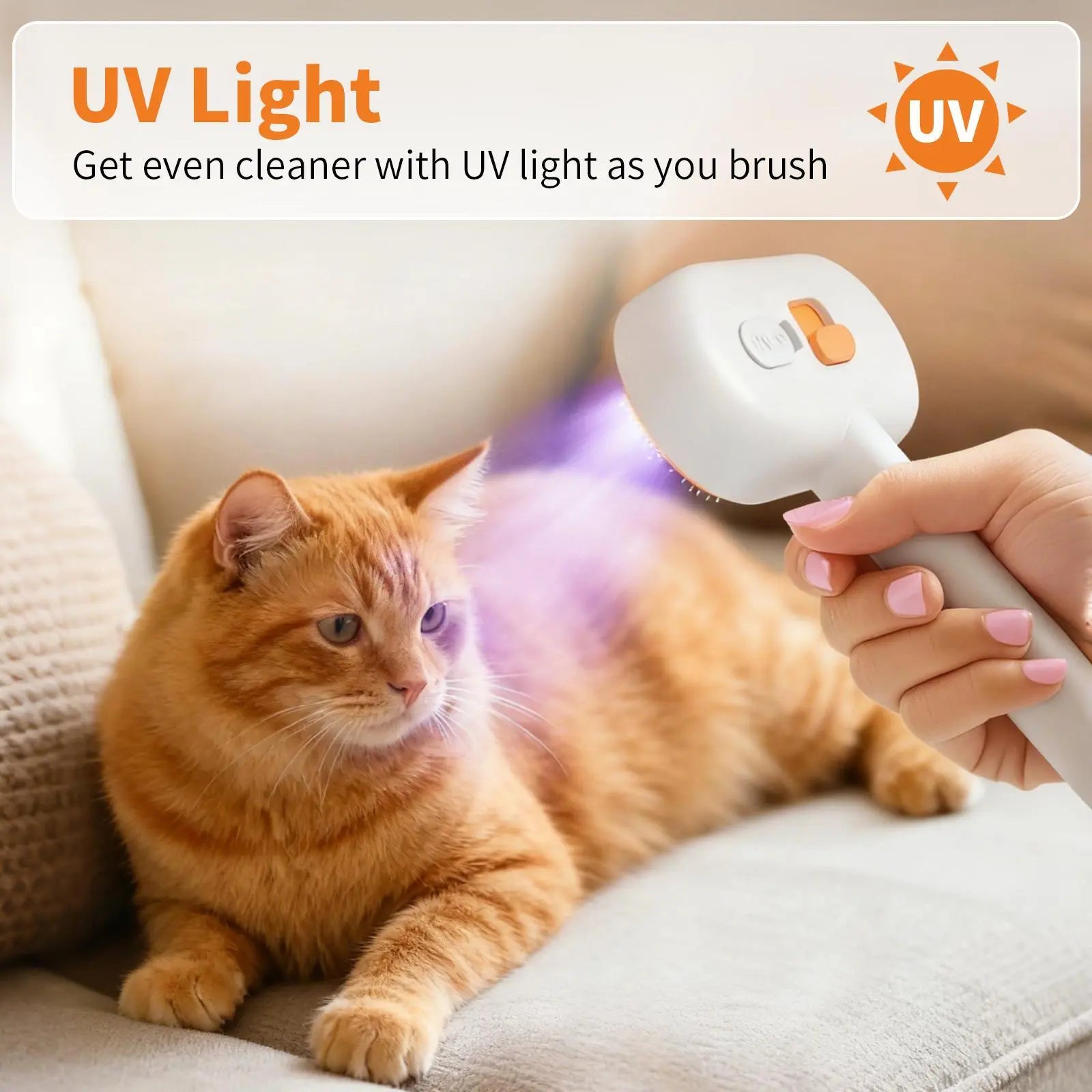 Furlyn Self-Cleaning Pet Hair Remover Brush with Spray Mist - The Ultimate Grooming Tool for Effortless Shedding & Undercoat Removal for Dogs & Cats