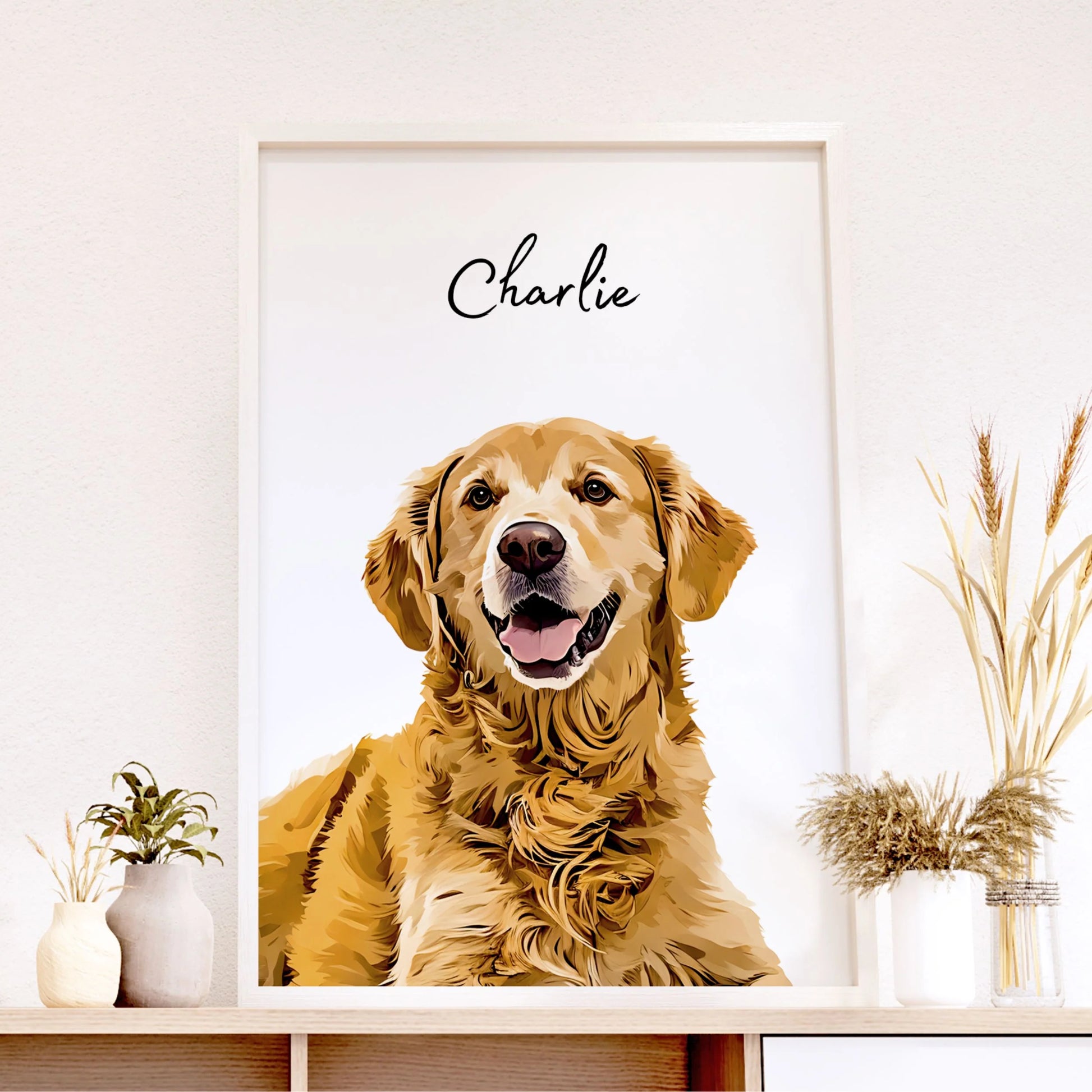 Customizable Pet Portrait - Cherish Your Furry Friend with a Unique Photo and Name!