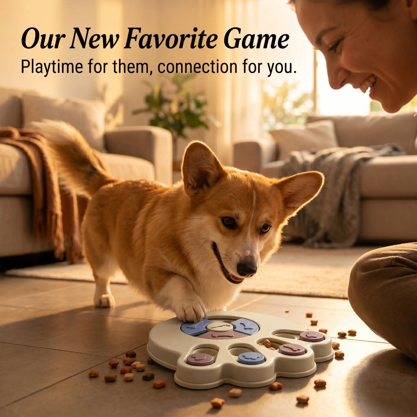 Engaging Dog Puzzle Toy & Slow Feeder Bowl - Fun Level 1 Treat Dispenser for Healthy Digestion!