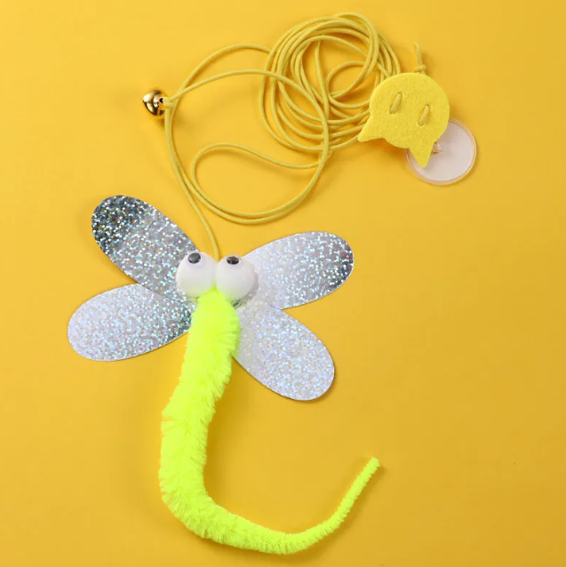 Feather & Bell Cat Teaser Wand Toy – Interactive Play