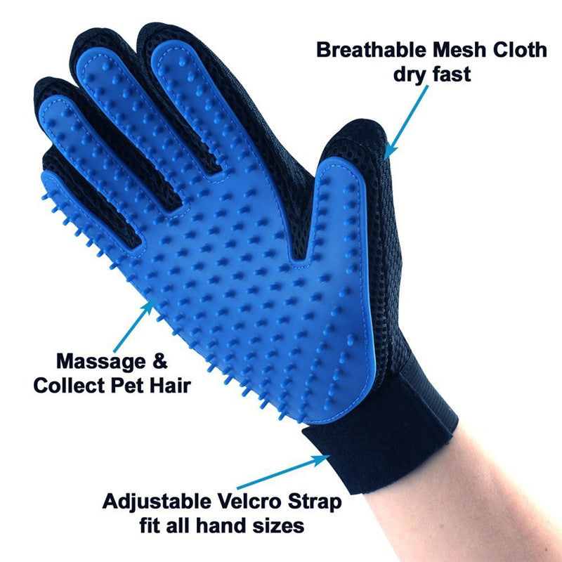 Silicone Pet Grooming Glove – Bath Brush & Massage Tool