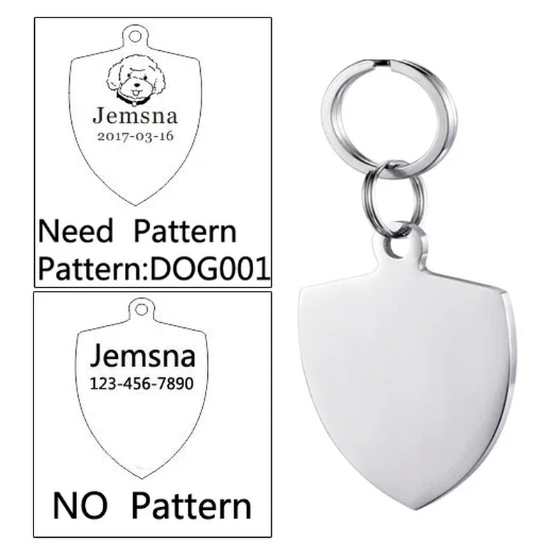 Custom Engraved Dog ID Tag - Personalized Name Pendant for Collars, Harnesses & Leashes