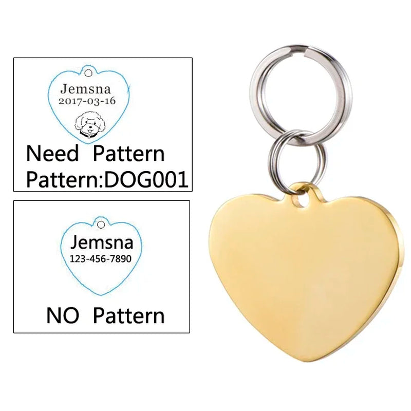 Custom Engraved Dog ID Tag - Personalized Name Pendant for Collars, Harnesses & Leashes