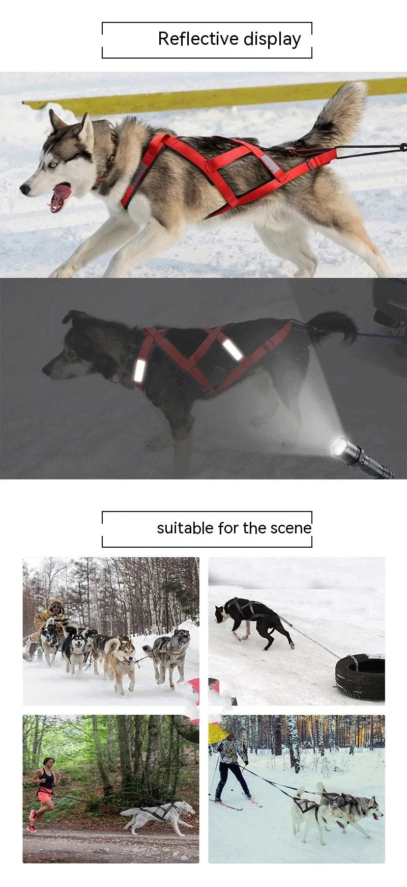 Dog Sled & Pulling Harness – Heavy-Duty & Adjustable